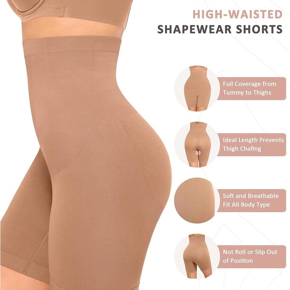 NWT FeelinGirl Women’s High-Waisted Body Shaper Shorts- Size XL-XXL - Picture 2 of 8